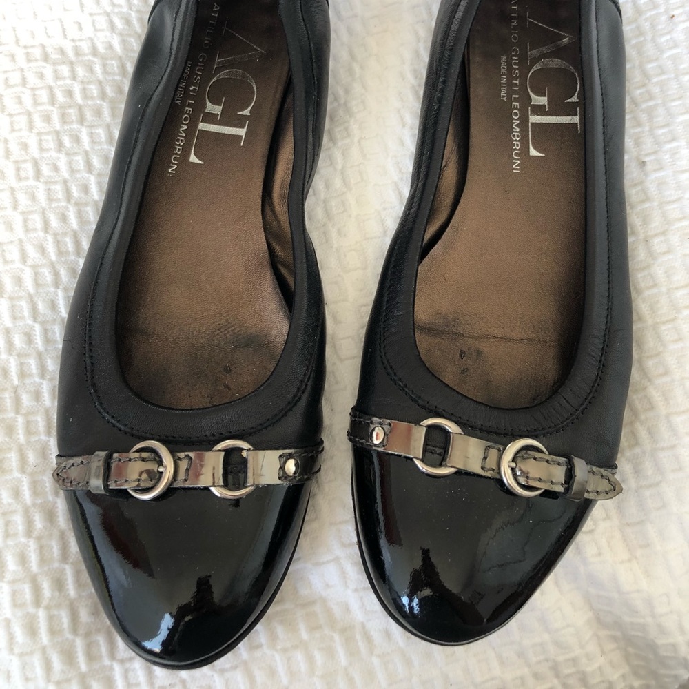 AGL black flats size 40.5
